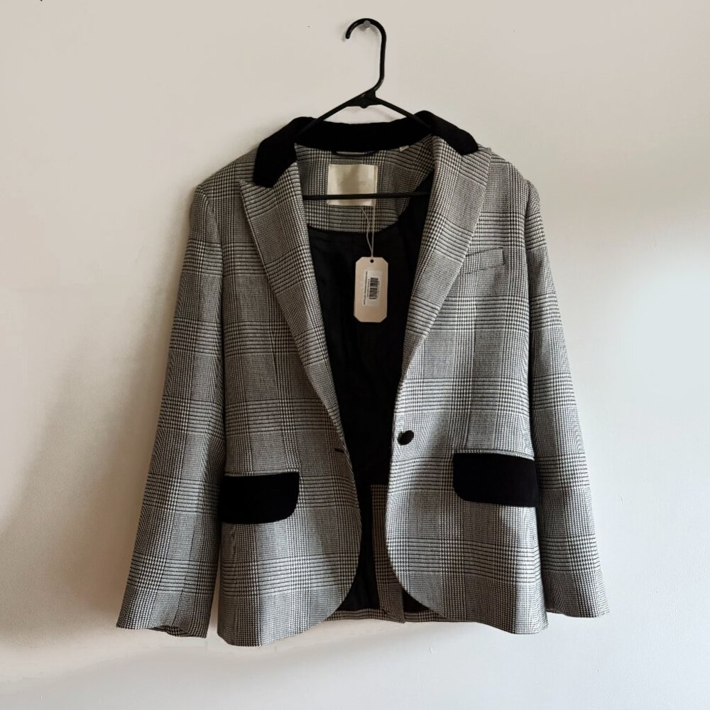 NWT Doen Casper Blazer in Wainwright Houndstooth Check - Picture 4 of 8